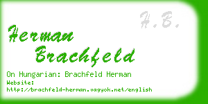 herman brachfeld business card